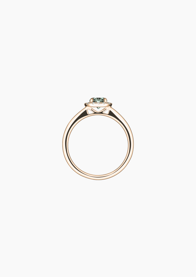 Jolie-Rose solitaire ring - Green sapphire