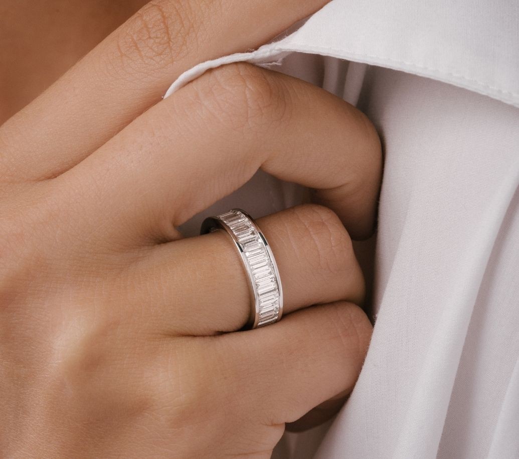 white gold and diamond ring