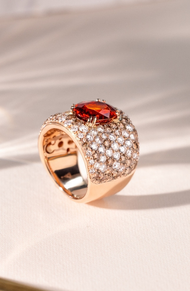 photo l'ardente or rose grenat mandarin