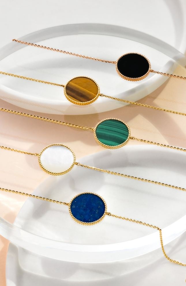 bracelet colette chromatique onyx et or rose