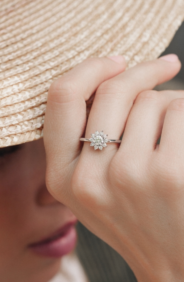 bague marguerite diamant