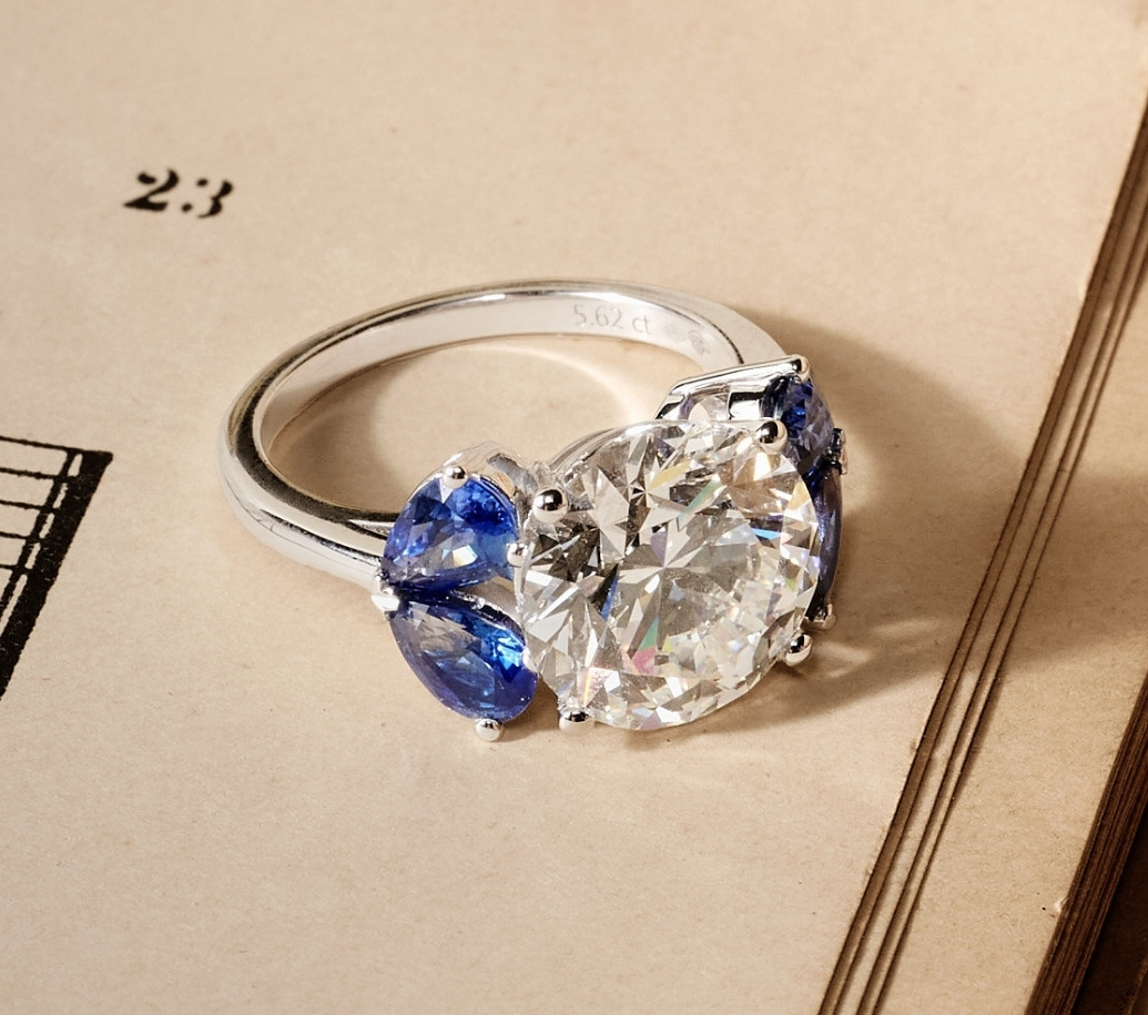 bague lepage diamant et saphirs