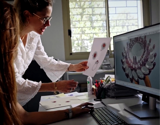 maquette informatique de la création avant qu'elle prenne vie