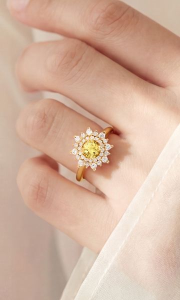 bague saphir jaune