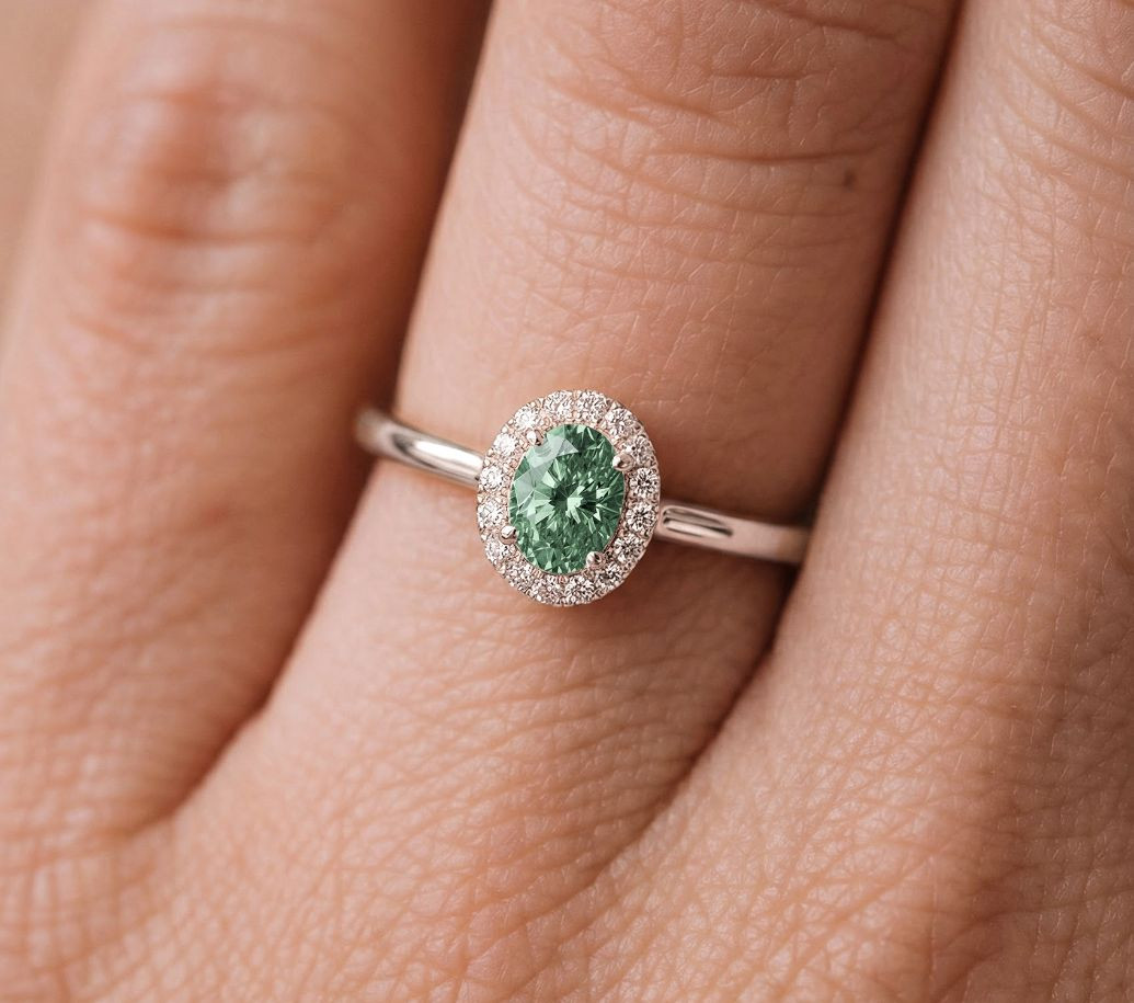 bague antoinette en saphir vert