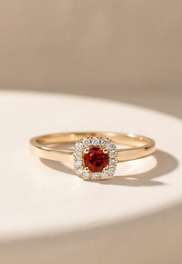 bague jolie rose en or et diamant