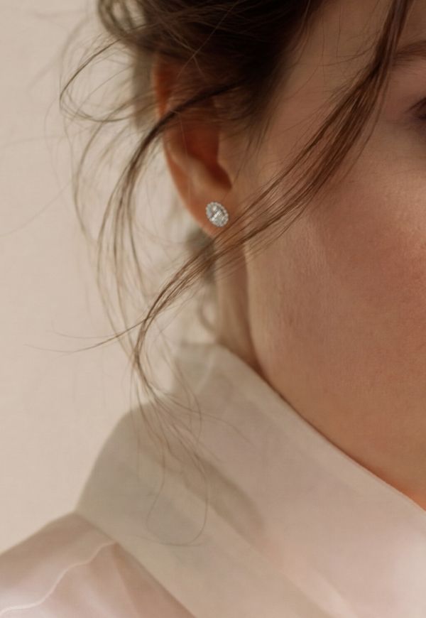 boules d'oreilles eleanor diamants