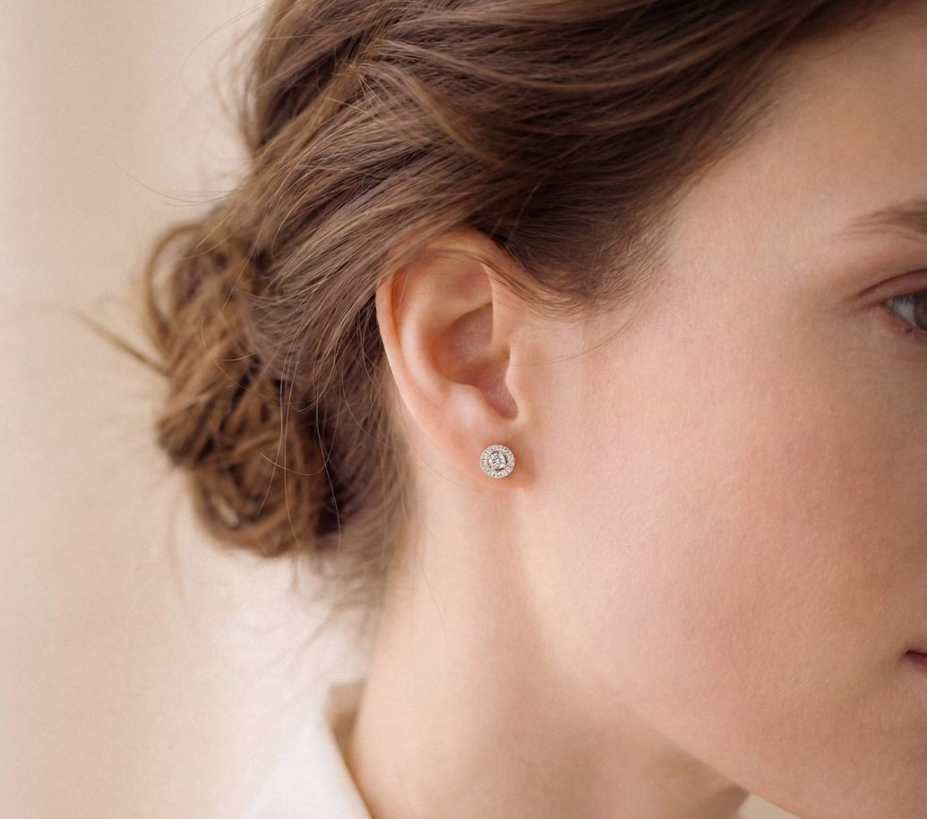 boucles d'oreilles or et diamants