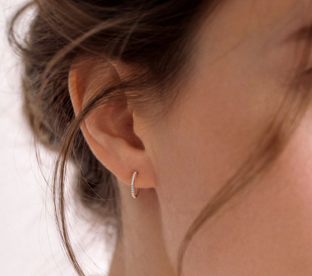 boucles d'oreilles en or et diamants