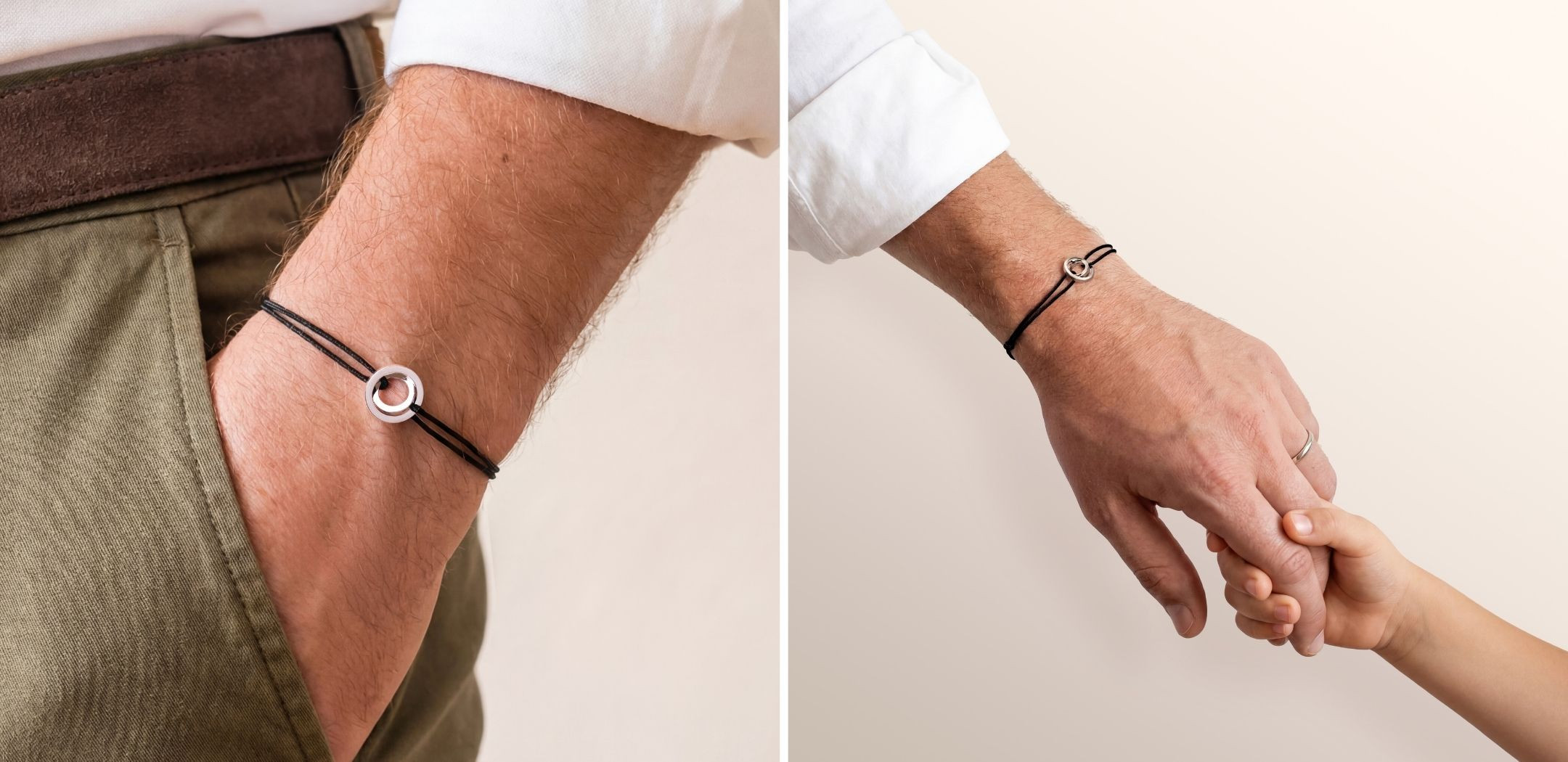bracelet cordon alba or blanc