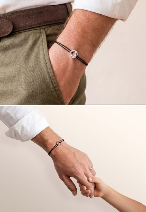 bracelet cordon alba or blanc