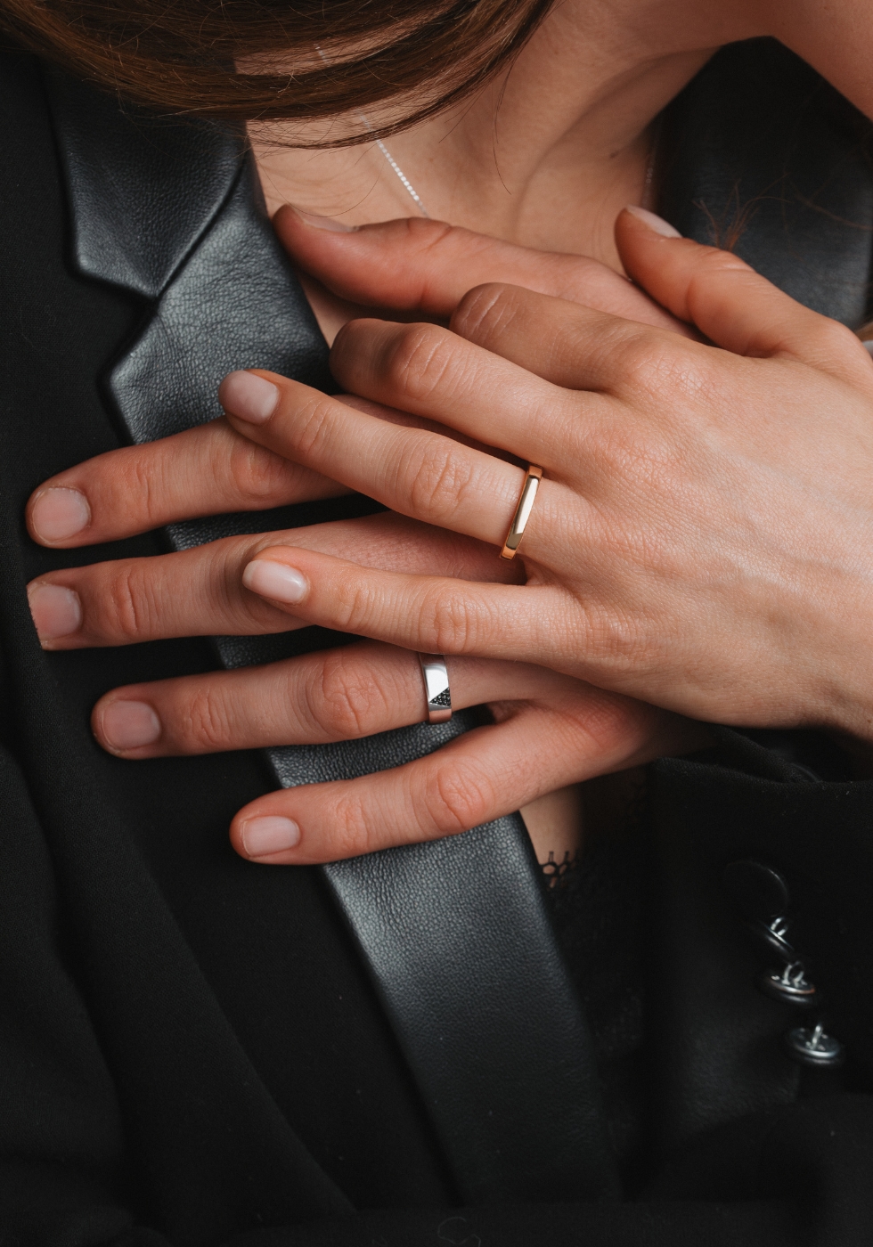 Yellow gold wedding rings